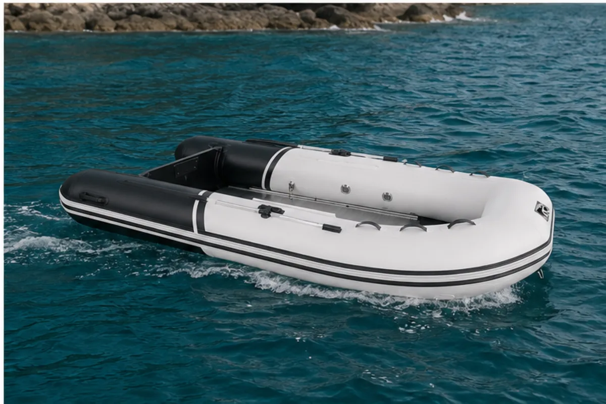 RSD inflatable boat on-water use scene